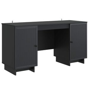 vidaXL Galds Melns Inženierijas koks 142,5 x 50 x 75 cm