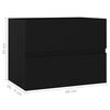 vidaXL skapītis ar iebūvētu izlietni, melns, skaidu plāksne