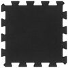vidaXL paklājflīzes, 9 gab., melnas, 16 mm, 30x30 cm, gumija