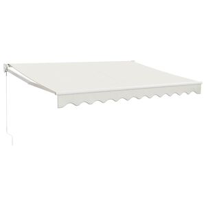 vidaXL Rokas markīze 3 x 2,5 m Krēmkrāsa 100% poliesters