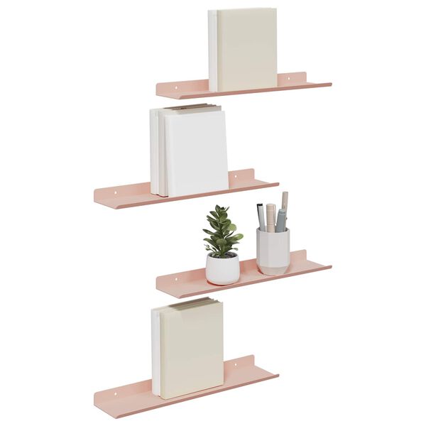 vidaXL Peldējo&scaron;ais plaukts 4 pcs Rozā 40 x 8,5 x 2,5 cm Tērauds