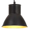 vidaXL griestu lampa, melna, apaļa, 25 W, 17 cm, E27