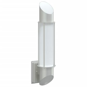 vidaXL āra sienas lampa, sudrabaina, nerūsējo&scaron;s tērauds