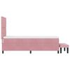 vidaXL Kastītes atsperu gulta ar matraci Rozā 80 x 200 cm Samts