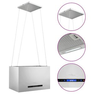 vidaXL piekarams tvaika nosūcējs, skārienjutīgs LCD, 55 cm, tērauds