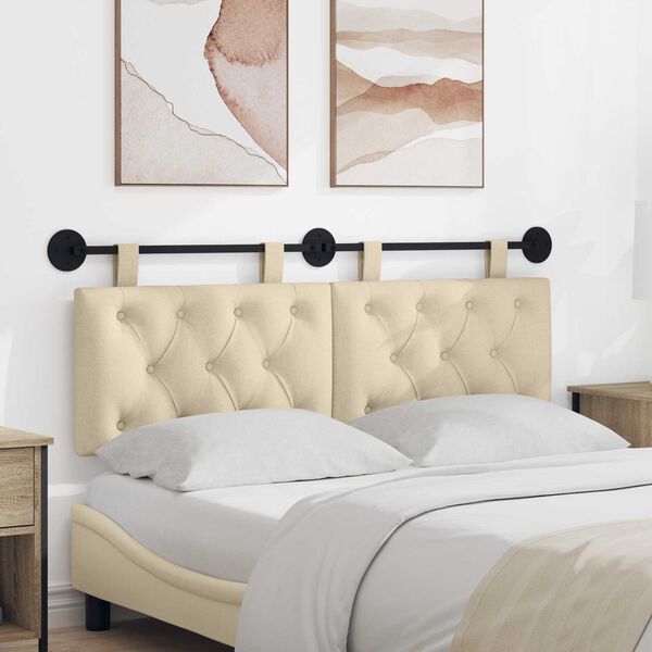 vidaXL Karājo&scaron;s galvgalis Krēmkrāsa 130 x 55 x 7 cm audums