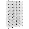 vidaXL apavu plaukts, caurspīdīgs, 93x36,5x140 cm, plastmasa