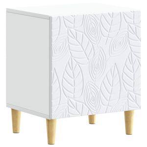 vidaXL Naktsgaldiņ&scaron; Balts 43 x 34,5 x 50 cm Inženierijas koks