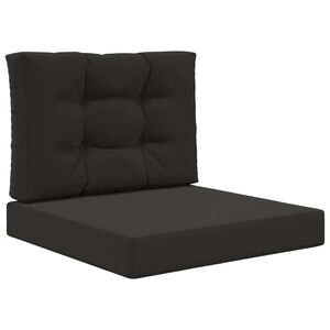 vidaXL Āra dīvāna spilvens Poliesters Melns 60 x 60 cm