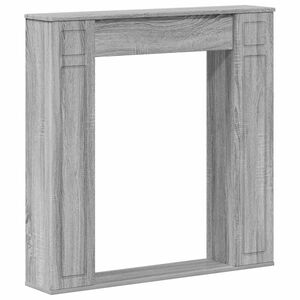 vidaXL Kamīna rāmis Pelēks Sonoma 100 x 20 x 100 cm Inženierijas koks