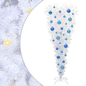 vidaXL Mākslīgā Ziemassvētku eglīte Balts 120 cm PVC un tērauds