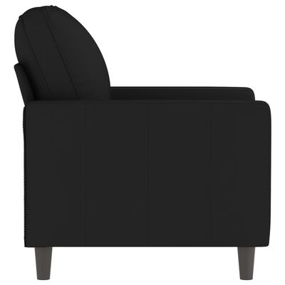 vidaXL atpūtas krēsls, melns, 60 cm, samts