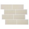 vidaXL Metro flīze 10 pcs Bē&scaron;a 29 x 21 cm Poliuretāns un PET