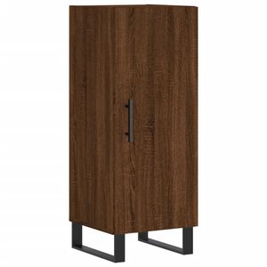vidaXL kumode, ozolkoka krāsa, 34,5x34x90 cm, inženierijas koks