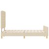 vidaXL Gultas rāmis ar galvas klāju Krēmkrāsa 120 x 190 cm audums