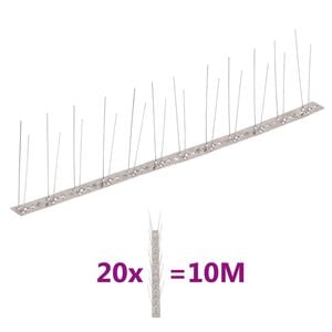 vidaXL putnu atbaidī&scaron;anas radzes, 2 rindas, 20 gab., 10 m, tērauds
