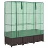 vidaXL paaugstināta puķu kaste ar pārsegu, 120x40x138 cm