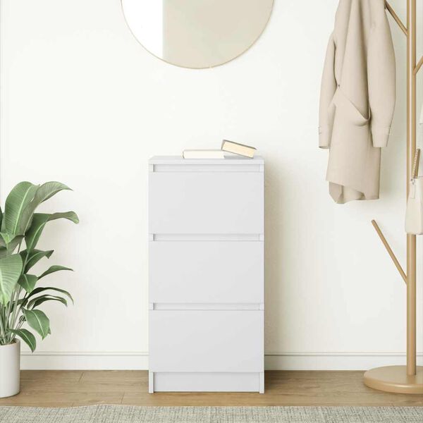 vidaXL plaukts, balts, 37,5x35x76 cm, inženierijas koks