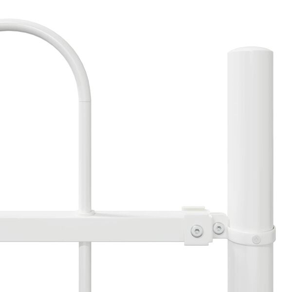 vidaXL Dārza žogs 4 pcs Balts 6,8 x 1,2 m Pulverkrāsots tērauds