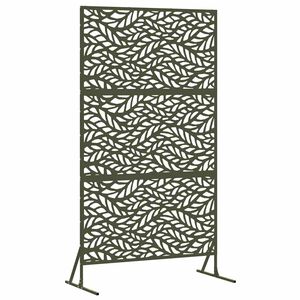 vidaXL Privātuma ekrāns 100 x 50 x 180 cm Tērauds Olīvu zaļ&scaron;