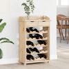 vidaXL Vīna plaukts Brūna 90 x 60 x 30 cm Cieta priedes koks