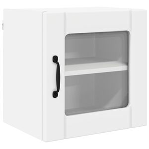 vidaXL Sienas stikla skapis LUCCA Balts 40 x 31 x 40 cm