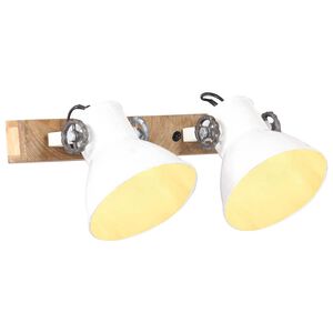 vidaXL sienas lampa, industriāls dizains, balta, 45x25 cm, E27
