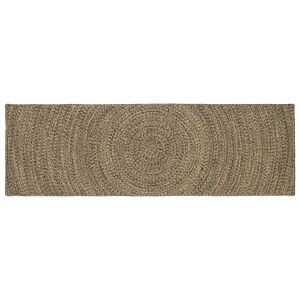 vidaXL Lauka paklājs Dabiska un melna 80 x 200 cm Džuta