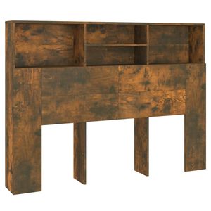 vidaXL gultas galvgalis ar plauktu, ozolkoka krāsa, 140x19x103,5 cm
