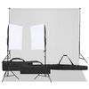 vidaXL fotostudijas komplekts, gaismas un fons