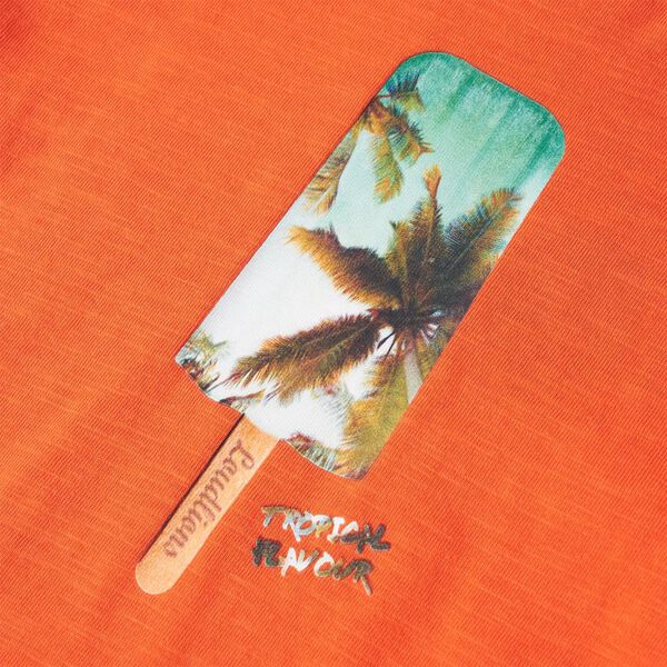 Bērnu T-krekls, tum&scaron;i oranžs, 104