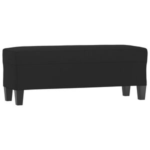 vidaXL sols, 100x35x41 cm, melns mikro&scaron;ķiedras audums