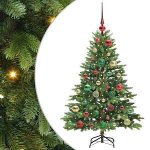 vidaXL Mākslīgā Ziemassvētku eglīte su 150 LED Zaļa 120 cm PE un PVC