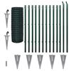 vidaXL Euro stiepļu žogs, tērauds, 25x1,2 m, zaļ&scaron;