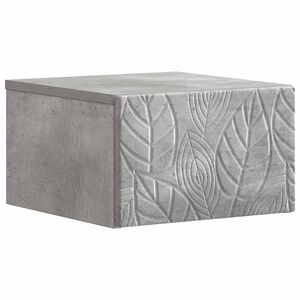 vidaXL Sienā stiprināms nakts skapis Betona pelēks 49 x 34,5 x 20 cm