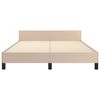vidaXL gultas rāmis ar galvgali, kapučīno, 140x200 cm, mākslīgā āda