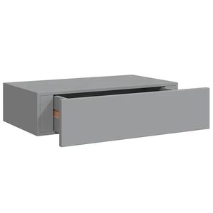 vidaXL sienas atvilktņu plaukts, pelēks, 40x23,5x10 cm, MDF