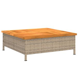 vidaXL saulessarga pamatnes pārsegs, 70x70x25 cm, bē&scaron;a PE rotangpalma