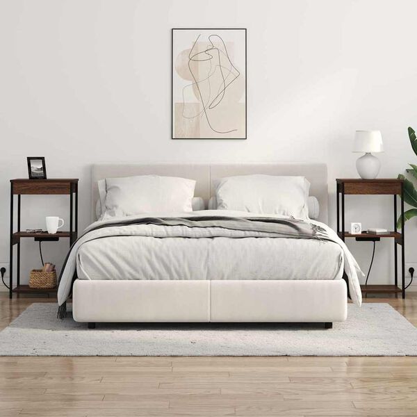 vidaXL Nakts skapītis Brūns ozols 41 x 31 x 76 cm Inženierijas koks