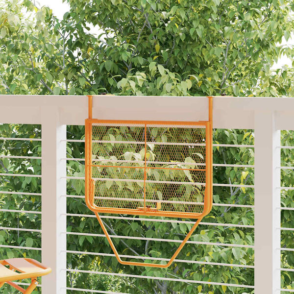 vidaXL balkona galdiņ&scaron;, dzeltens, 60x40 cm, tērauds