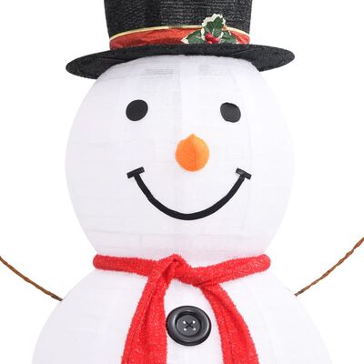 vidaXL dekoratīva Ziemassvētku sniegavīra figūra, LED, audums, 180 cm
