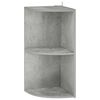 vidaXL Stūra plaukts 2 līmeņi 31,5 x 31 x 66 cm Inženieru koks