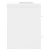 vidaXL skapītis ar iebūvētu izlietni, balts, skaidu plāksne