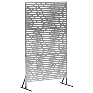 vidaXL Privātuma ekrāns 100 x 50 x 180 cm Cinkota tērauda Sudraba