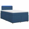 vidaXL Kontinentālā gulta ar matraci Zila 120 x 190 cm Audums