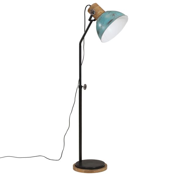 vidaXL grīdas lampa, 25 W, bružāti zila, 30x30x100-150 cm E27