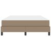 vidaXL Gultas rāmis ar matraci Kapučīno 140 x 190 cm audums