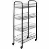 Metaltex virtuves ratiņi Pisa, ar 4 groziem, melni