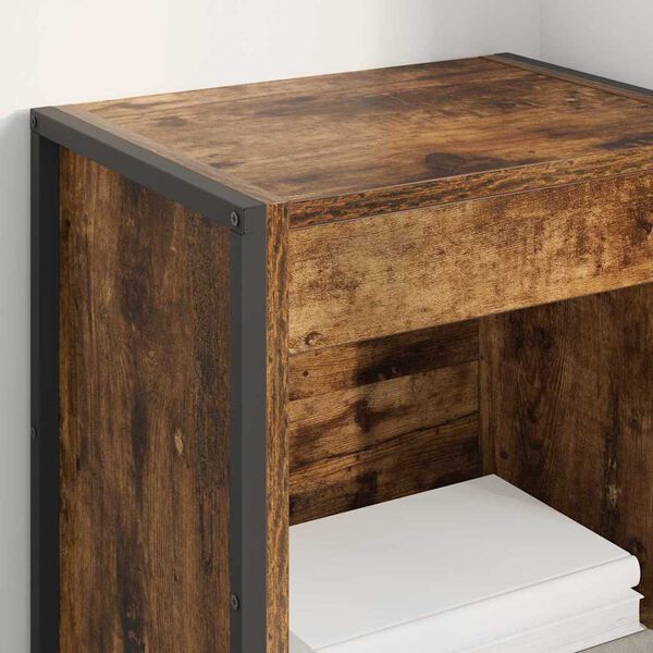 vidaXL Grāmatplaukts Dūmu ozols 80 x 30 x 155 cm Inženierijas koks