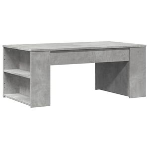 vidaXL kafijas galdiņ&scaron;, betona pelēks, 102x55x42 cm, inženierijas koks
